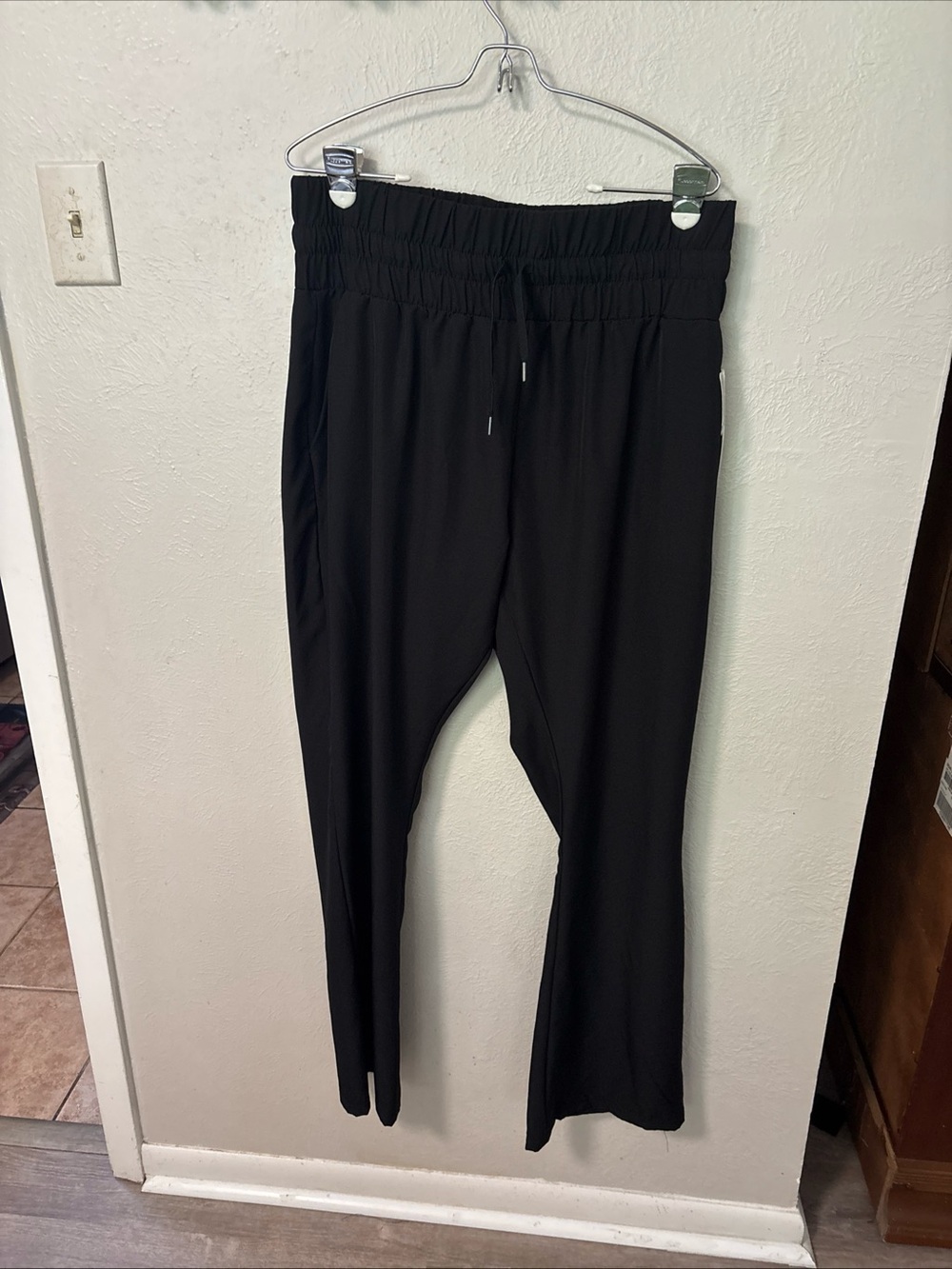 Nicole Miller Sport Black Pull-On Pants with Drawstring